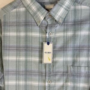 NWT ROWM Fine Cotton Corduroy Plaid Shirt Mens Sz 2XLT